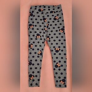 LuLaRoe Disney Minnie Mouse Leggings Size TC (12-18) Gray Black